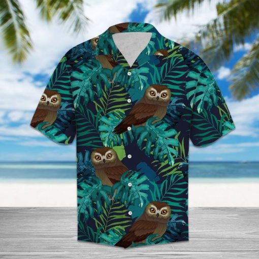 Tropical owl hawaiian shirt 1