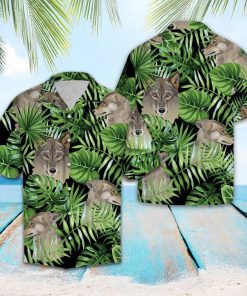 Tropical wolf hawaiian shirt 1