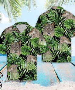 Tropical wolf hawaiian shirt
