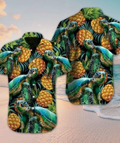 Turtle and pineapple hawaiian shirt 1