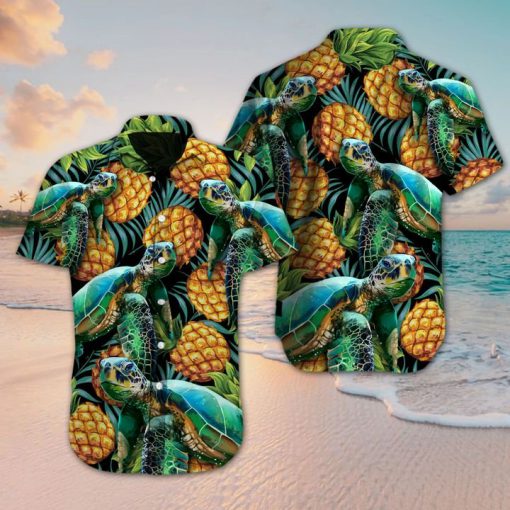 Turtle and pineapple hawaiian shirt 2