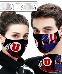 Utah utes football american flag full printing face mask 1