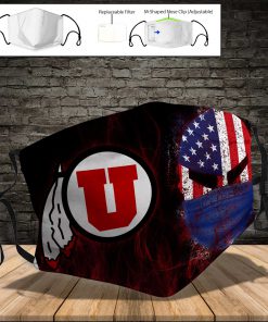 Utah utes football american flag full printing face mask 4