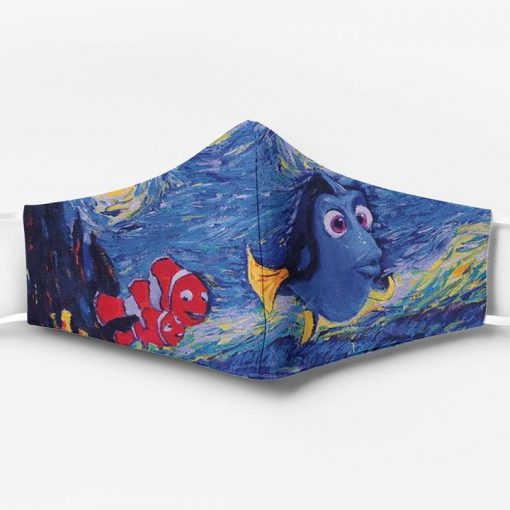 Vincent van gogh starry night finding nemo full printing face mask 1