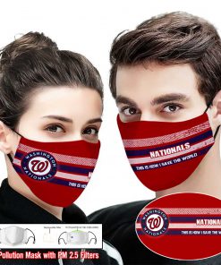 Washington nationals this is how i save the world face mask 1
