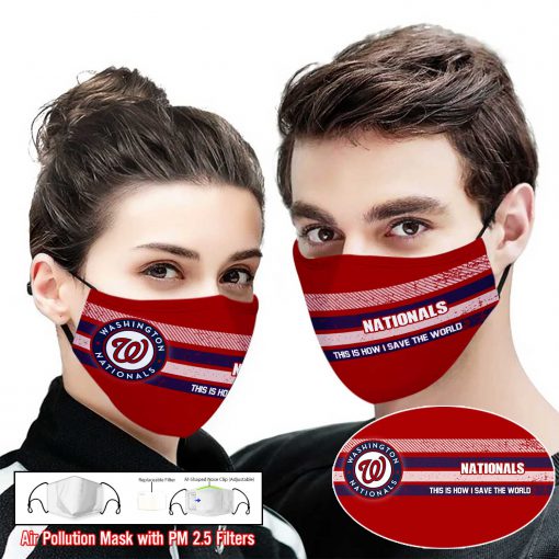 Washington nationals this is how i save the world face mask 2