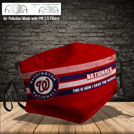 Washington nationals this is how i save the world face mask 4