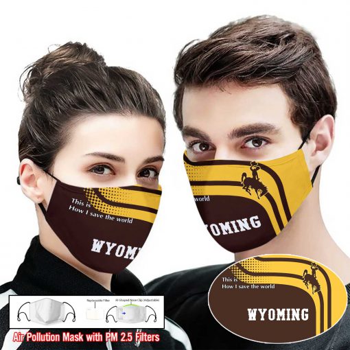 Wyoming cowboys this is how i save the world face mask 1