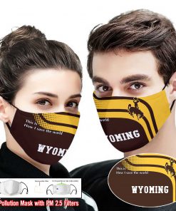 Wyoming cowboys this is how i save the world face mask 2