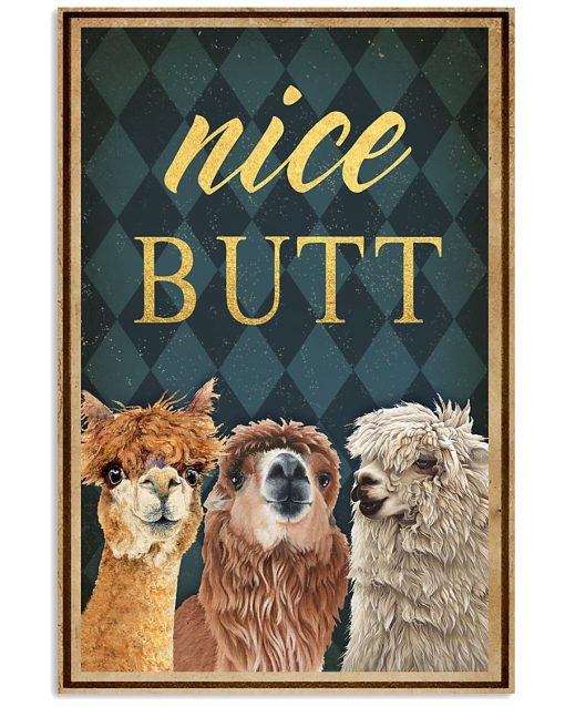 Alpaca nice butt vintage poster 1