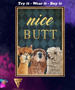 Alpaca nice butt vintage poster