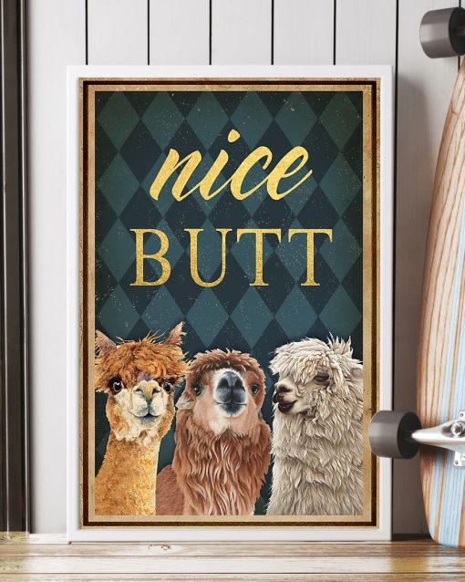 Alpaca nice butt vintage poster 3