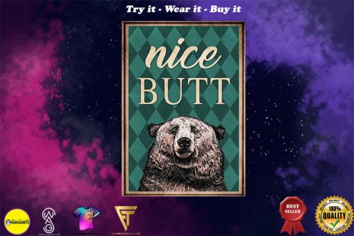 Bear nice butt vintage poster