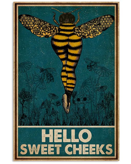 Bee hello sweet cheek vintage poster 1