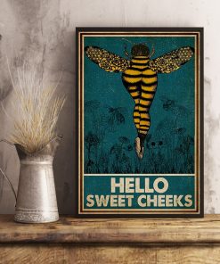 Bee hello sweet cheek vintage poster 2