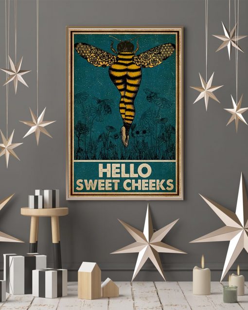 Bee hello sweet cheek vintage poster 4