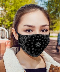 Black bandana anti pollution face mask 1