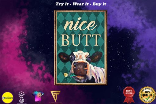 Cow nice butt vintage poster