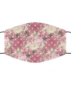Flowers roses anti pollution face mask 1