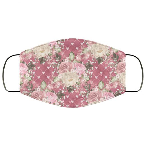 Flowers roses anti pollution face mask 2