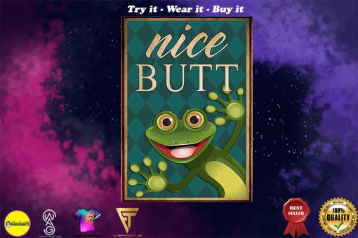 Frog nice butt vintage poster - Copy