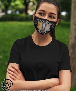 Life is better with cats anti pollution face mask