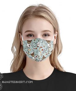 Nurse teddy bear anti pollution face mask