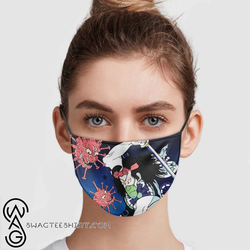 Samurai fights virus demon anti pollution face mask