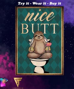 Sloth nice butt vintage poster