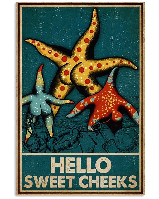 Starfish hello sweet cheek vintage poster 1