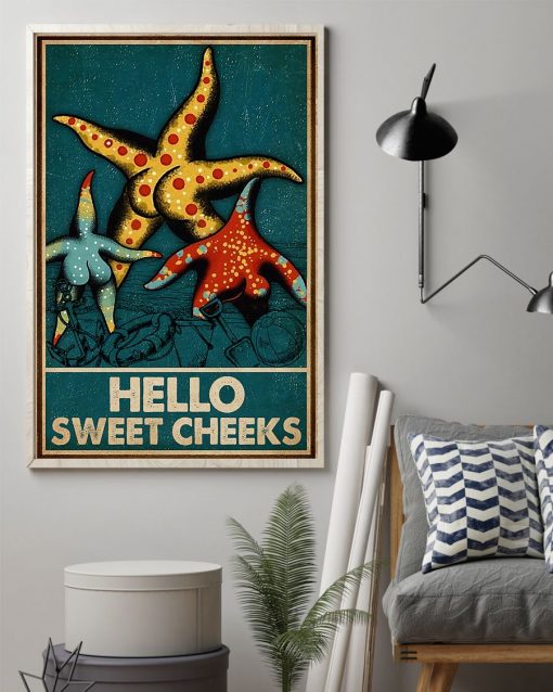 Starfish hello sweet cheek vintage poster 2