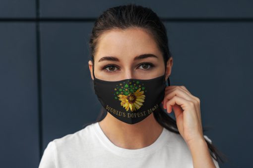 Worlds dopest mom weed sunflower anti pollution face mask 2