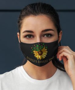 Worlds dopest mom weed sunflower anti pollution face mask 3