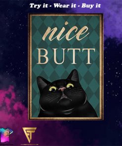 cat nice butt vintage poster