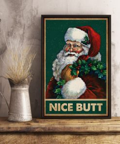 christmas santa nice butt vintage poster 2