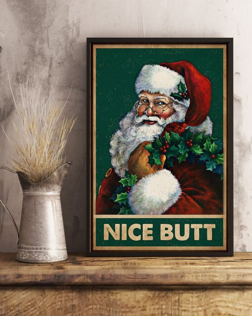 christmas santa nice butt vintage poster 2
