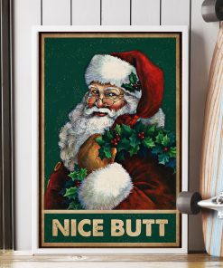 christmas santa nice butt vintage poster 3