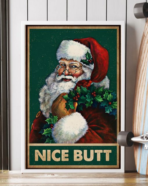 christmas santa nice butt vintage poster 3