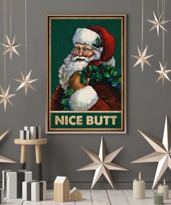 christmas santa nice butt vintage poster 4