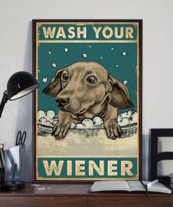 dachshund wash your wiener vintage poster 3