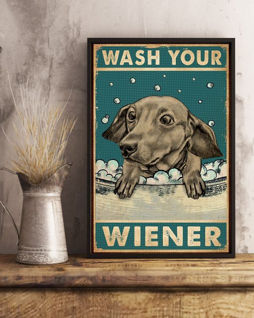 dachshund wash your wiener vintage poster 4