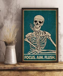 focus aim flush skeleton vintage poster 3