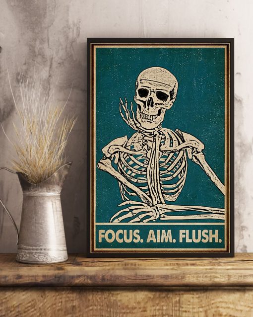 focus aim flush skeleton vintage poster 3