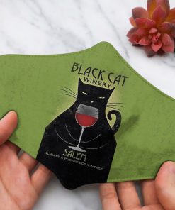 halloween black cat winery salem always a purrrfect vintage witch face mask 1