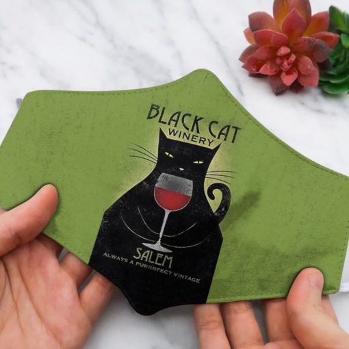 halloween black cat winery salem always a purrrfect vintage witch face mask 1