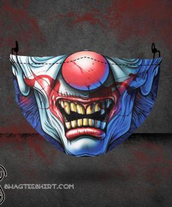 halloween evil clown all over printed face mask