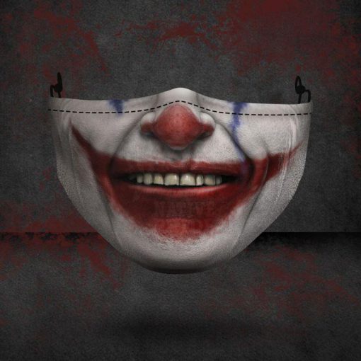 halloween joker face all over printed face mask 2