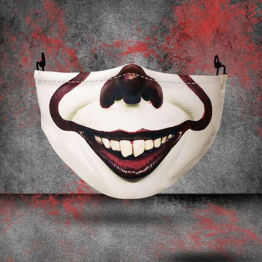 halloween pennywise all over printed face mask 2