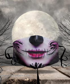 halloween sugar skull all over printed face mask