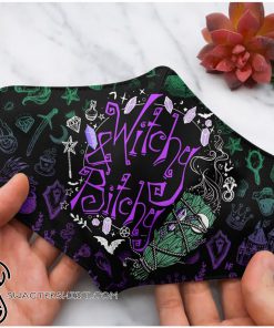 halloween witchy and bitchy all over printed face mask